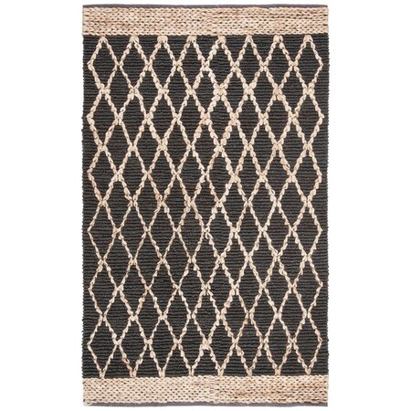 Safavieh 6 x 9 ft. Natural Fiber Hand Loomed Rectangle Area Rug, Charcoal NF951H-6